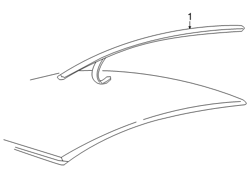 2011 Mercury Mariner Exterior Trim - Roof Diagram