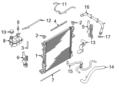2021 Lincoln Aviator Hose - Water Diagram for L1MZ-8063-A
