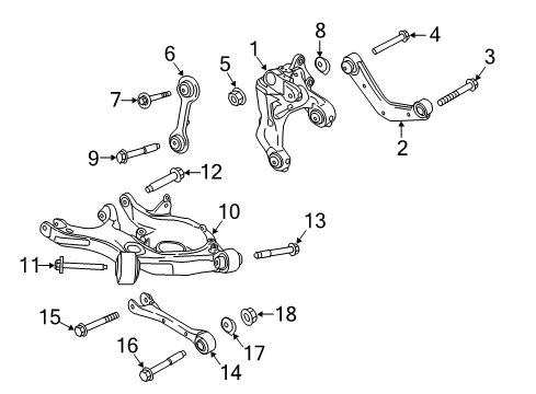 2019 Ford Edge Rear Suspension Components Diagram 2 - Thumbnail