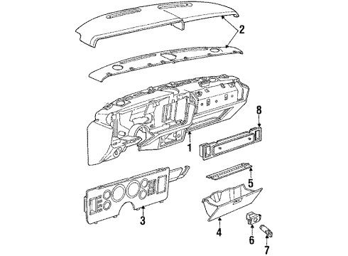 1985 Ford Mustang Latch Diagram for E1GZ-6706072-A