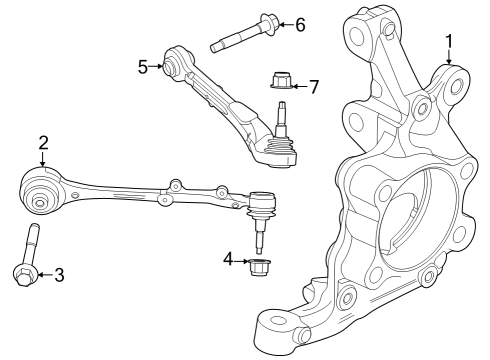 2025 Ford Mustang Front Suspension Components Diagram 2 - Thumbnail