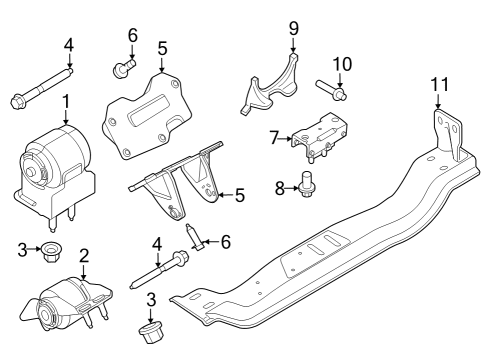 2023 Ford F-250 Super Duty Engine Mounting Diagram 3 - Thumbnail