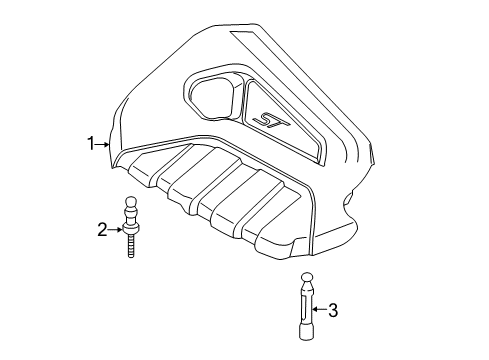 2016 Ford Fiesta Engine Appearance Cover Diagram