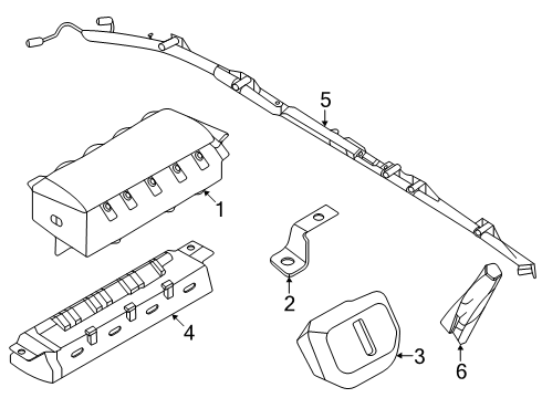 2024 Lincoln Nautilus Air Bag Components Diagram
