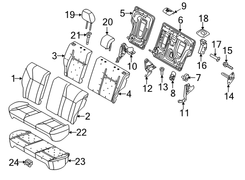 2013 Ford Fiesta Rear Seat Components Diagram 2 - Thumbnail