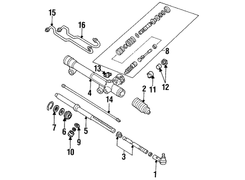 1992 Mercury Sable Steering Gear & Linkage Diagram