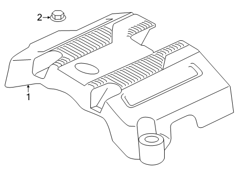 2024 Ford F-150 Engine Appearance Cover Diagram