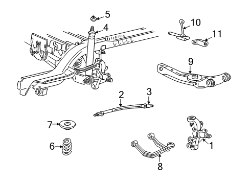 2003 Ford Taurus Rear Suspension Components Diagram 4 - Thumbnail