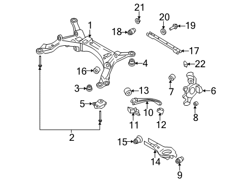 2005 Mercury Montego Rear Suspension Components Diagram 2 - Thumbnail