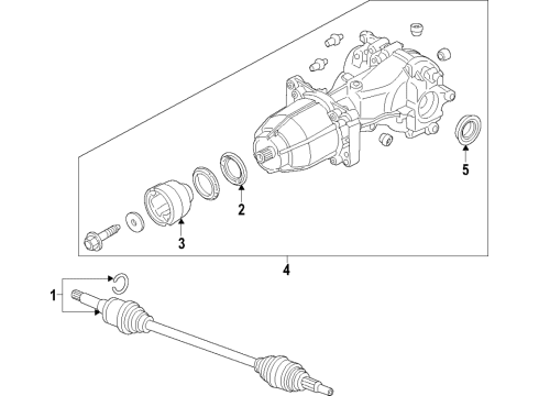 2017 Lincoln MKX Differential - Rear Diagram