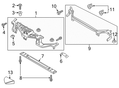 2017 Lincoln MKZ Radiator Support Diagram