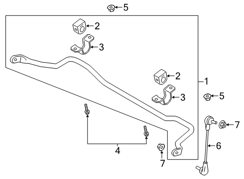 2022 Ford Ranger Stabilizer Bar & Components Diagram 2 - Thumbnail