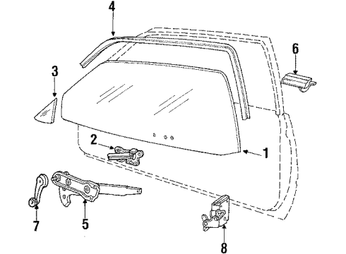 1984 Ford Mustang Door Diagram 2 - Thumbnail