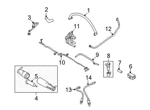 2008 Ford Explorer Sport Trac Emission Components Diagram 2 - Thumbnail