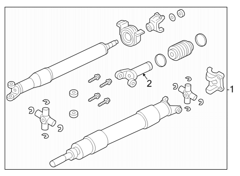 2023 Ford F-350 Super Duty Shaft Assembly - Drive Diagram for PC3Z-4R602-M