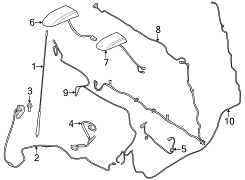 2025 Ford F-350 Super Duty Antenna & Radio Diagram