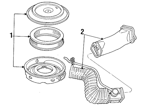 1984 Ford E-250 Econoline Air Intake Diagram