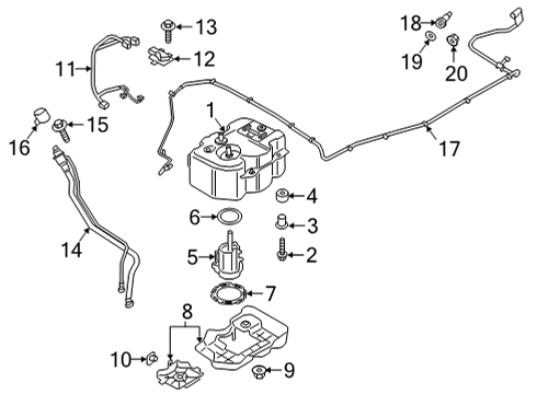 2021 Ford F-150 Sending Unit O-Ring Diagram for HL3Z-9417-A