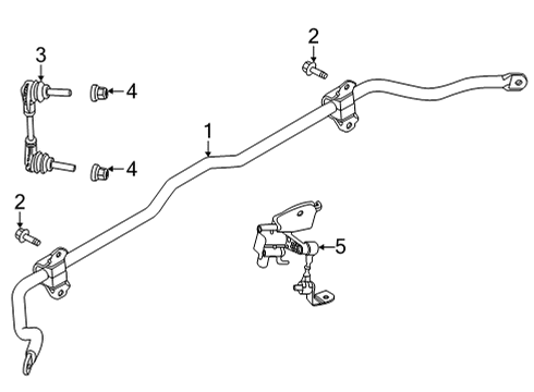 2025 Ford Mustang Mach-E Stabilizer Bar & Components Diagram