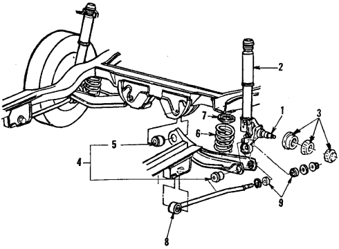1984 Ford Escort Rear Suspension Components Diagram
