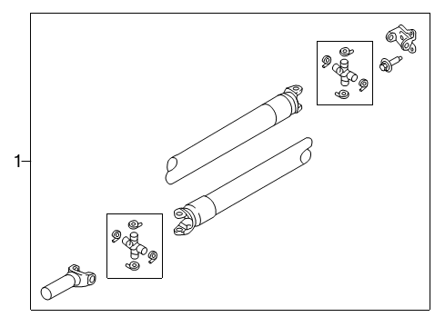 2013 Ford F-250 Super Duty Drive Shaft - Rear Diagram