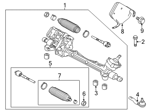 2011 Mercury Milan Steering Gear & Linkage Diagram 3 - Thumbnail
