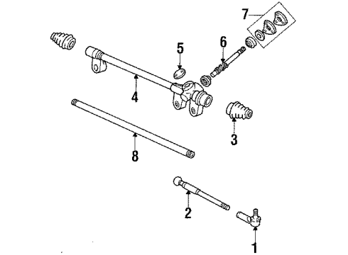1985 Mercury Marquis Manual Gear Assembly Diagram