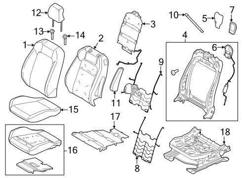 2024 Ford Mustang Driver Seat Components Diagram 2 - Thumbnail