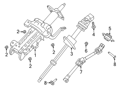 2024 Ford Bronco Steering Column Assembly Diagram