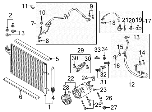 2018 Ford Escape A/C Compressor Diagram 3 - Thumbnail