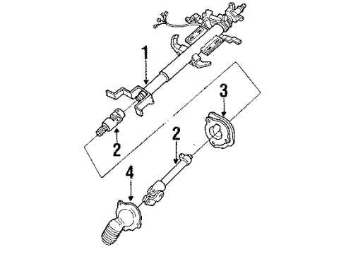 1991 Ford Probe Shaft & Internal Components Diagram
