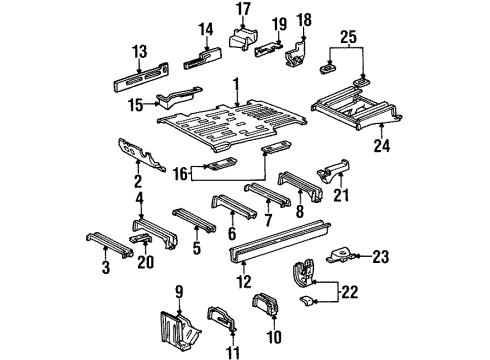 2000 Ford Windstar Floor & Rails Diagram 2 - Thumbnail
