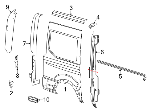 2025 Ford Transit-350 Side Panel & Components Diagram 4 - Thumbnail
