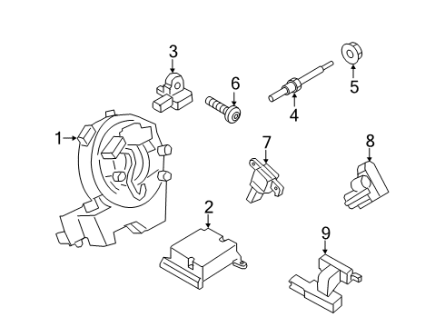 2019 Ford Transit Connect Air Bag Components Diagram