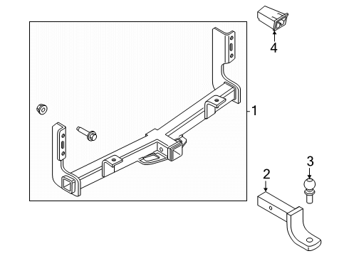 2024 Ford F-150 Trailer Hitch Components Diagram