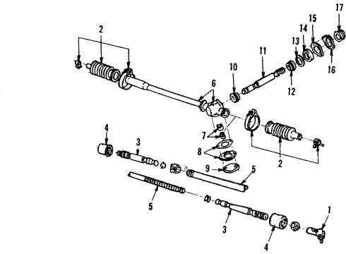 1984 Ford Tempo Steering Gear & Linkage Diagram 4 - Thumbnail
