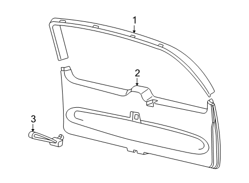 2001 Ford Expedition Interior Trim - Lift Gate Diagram