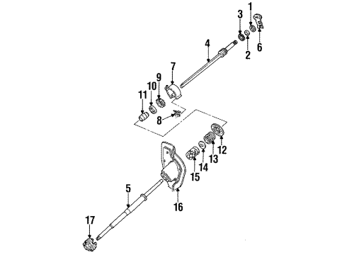 1990 Ford Thunderbird Shaft & Internal Components Diagram 2 - Thumbnail