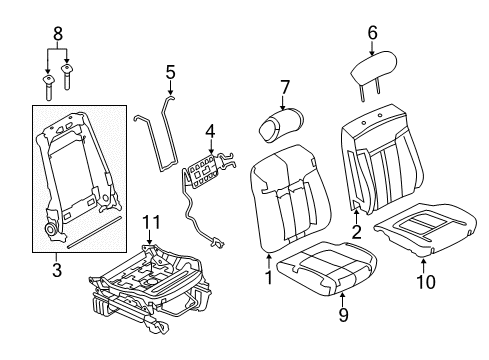 2013 Ford F-150 Front Seat Components Diagram 4 - Thumbnail