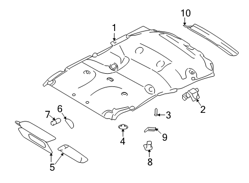 2007 Lincoln Navigator Coat Hook Diagram for 7L1Z-7829024-BA