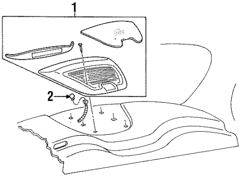 1996 Lincoln Continental Bulbs Diagram 2 - Thumbnail
