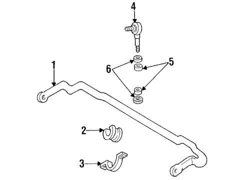 1996 Mercury Villager Stabilizer Bar Clamp Diagram for F3XY-5C498-A