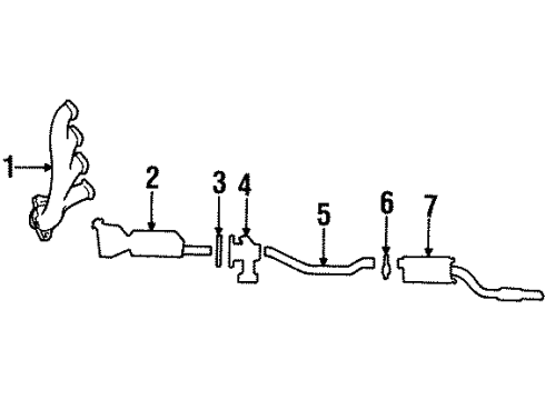 1999 Ford Crown Victoria Exhaust Components Diagram
