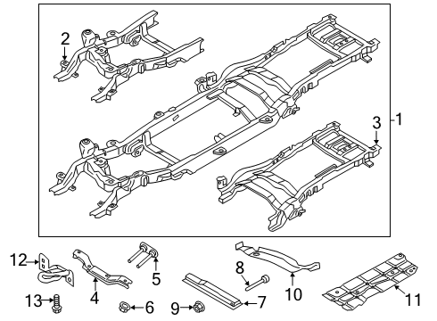 2018 Ford F-350 Super Duty Frame & Components Diagram 3 - Thumbnail