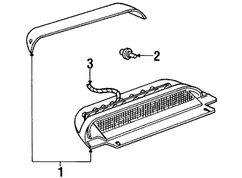 1999 Mercury Mystique High Mount Lamps Diagram