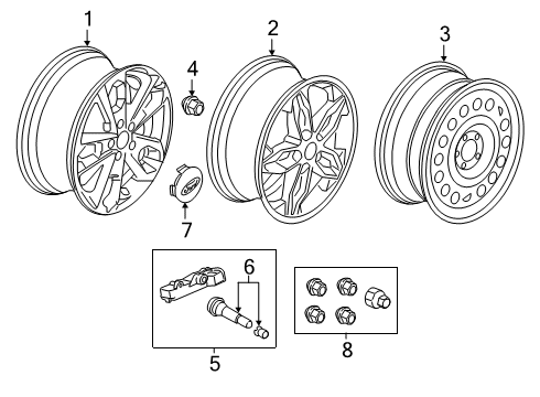 2021 Ford Transit Connect Wheels Diagram 2 - Thumbnail