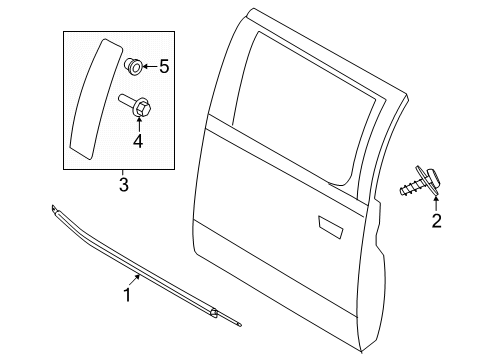 2025 Ford F-150 Exterior Trim - Rear Door Diagram 2 - Thumbnail