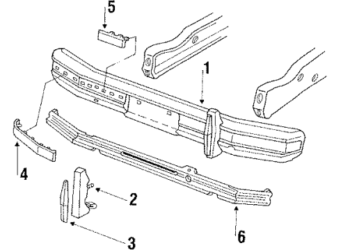 1986 Ford Bronco Front Bumper Diagram
