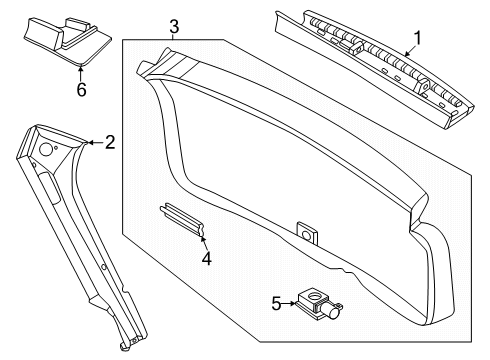 2024 Lincoln Nautilus Interior Trim - Lift Gate Diagram