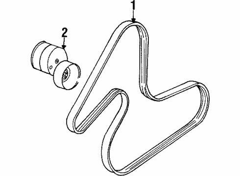 1998 Ford Taurus Belts & Pulleys - Maintenance Diagram 2 - Thumbnail